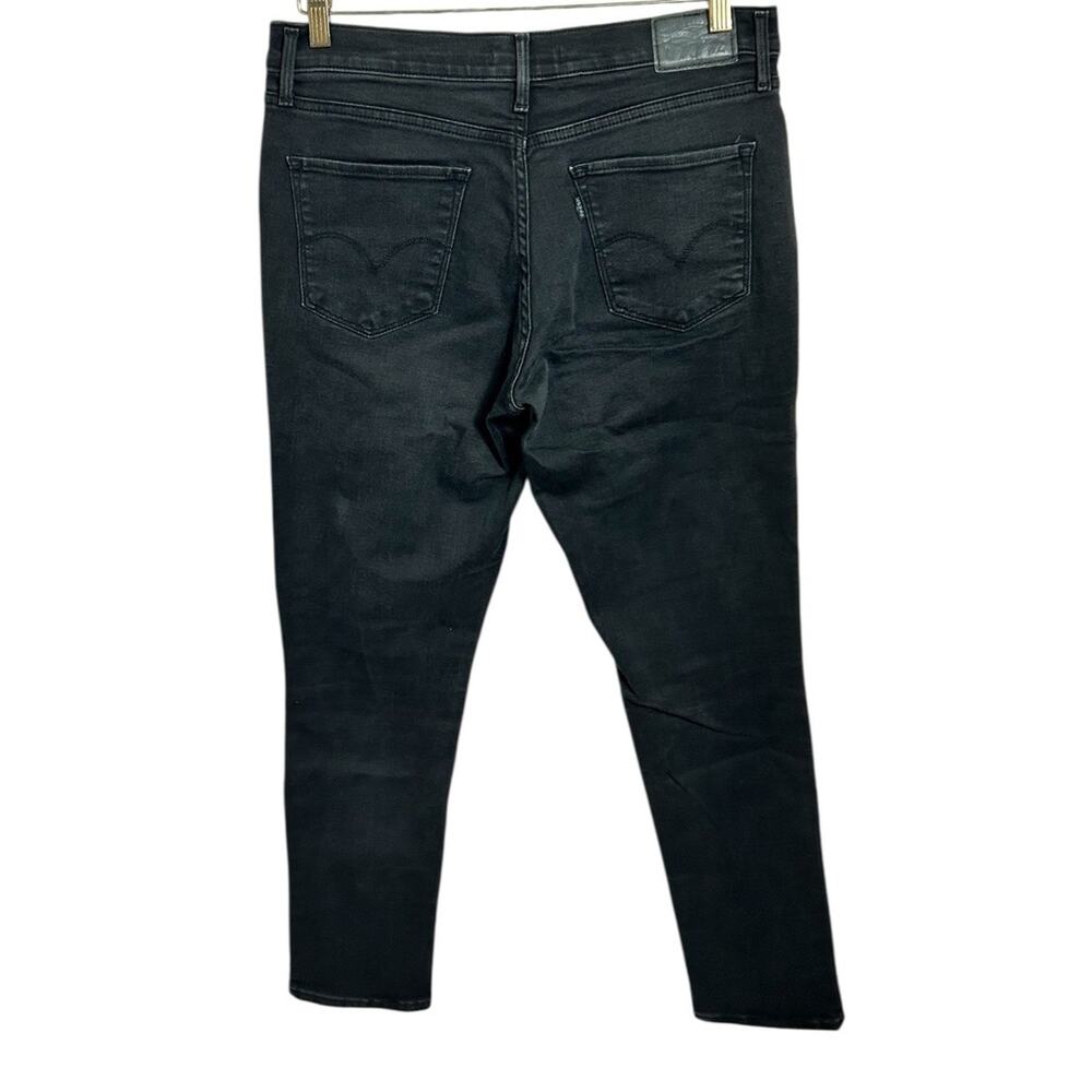 Women's Levis 311 Shaping Skinny Black Jeans Sz 30 Stretch 28" Inseam Mid-Rise - Picture 5 of 6